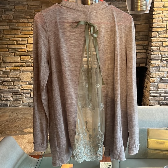 Tan open sweater - Picture 4 of 5